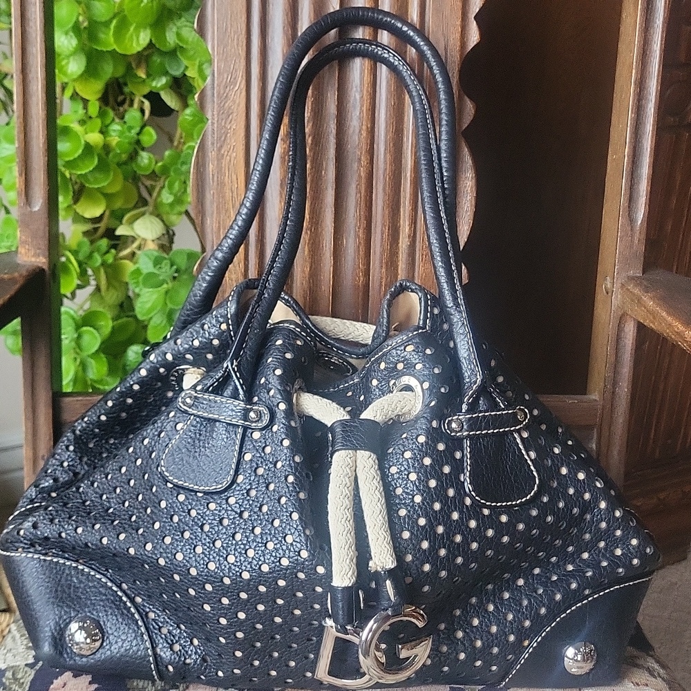Dolce & Gabbana Runway Black and Cream Satchel